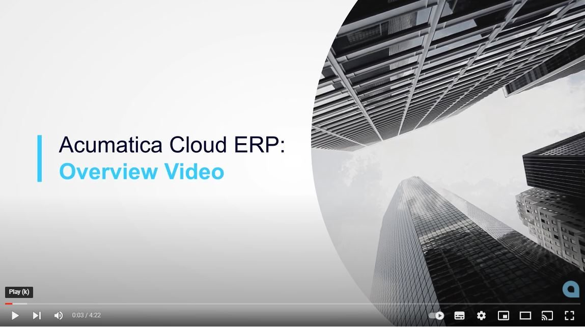 Acumatica Cloud ERP overview video