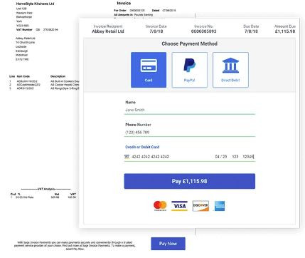 Sage 200 payment integration