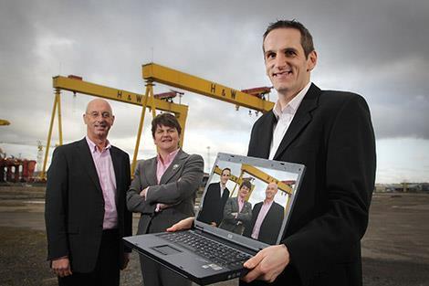 Llr ken montgomery 2c chairman of pinnacle arlene foster 2c mla minister of enterprise 2c tradejpg